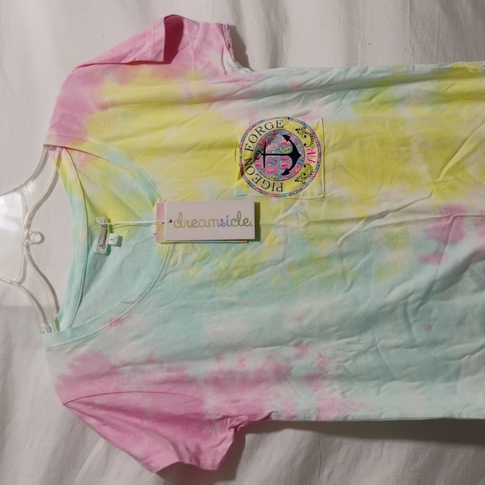 (C-31) SALE! NWT Pigeon Forge Tennessee Sweet Confetti Dreamsicle Hi Lo Tee - Picture 2 of 10